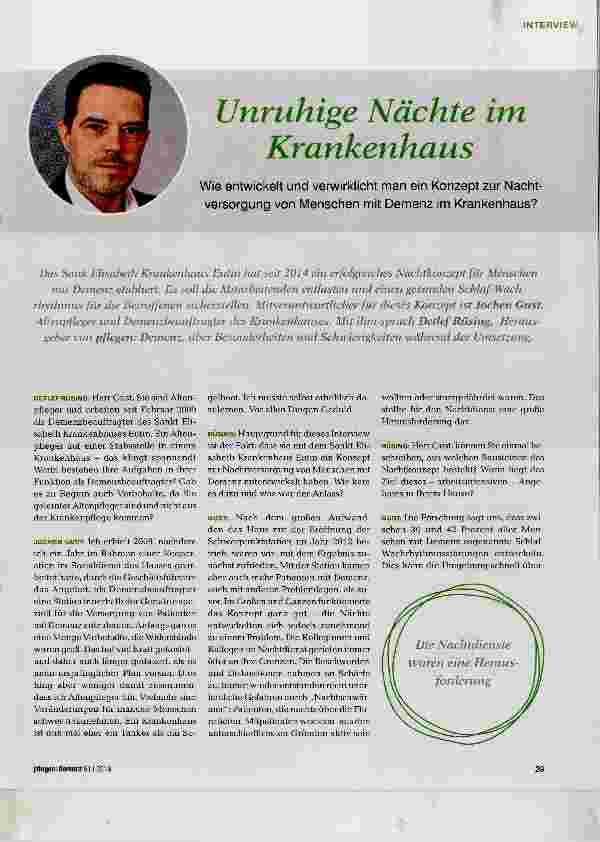 Vorschauseite 1: Unruhige Nächte im Krankenhaus