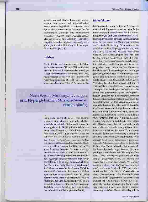 Vorschauseite 2: Critical Illness-Polyneuropathie und Critical Illness-Myopathie