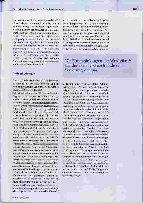 Vorschauseite 3: Critical Illness-Polyneuropathie und Critical Illness-Myopathie