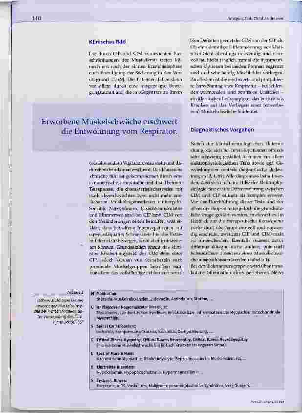 Vorschauseite 4: Critical Illness-Polyneuropathie und Critical Illness-Myopathie