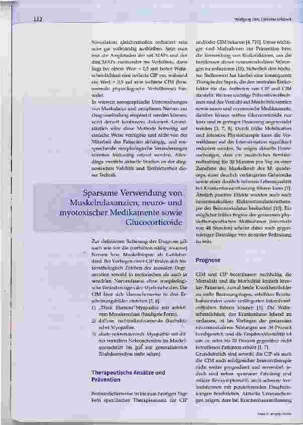 Vorschauseite 6: Critical Illness-Polyneuropathie und Critical Illness-Myopathie