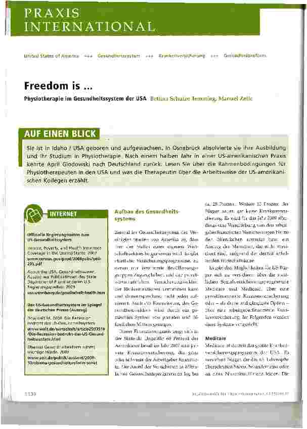Vorschauseite 1: Freedom is ...
