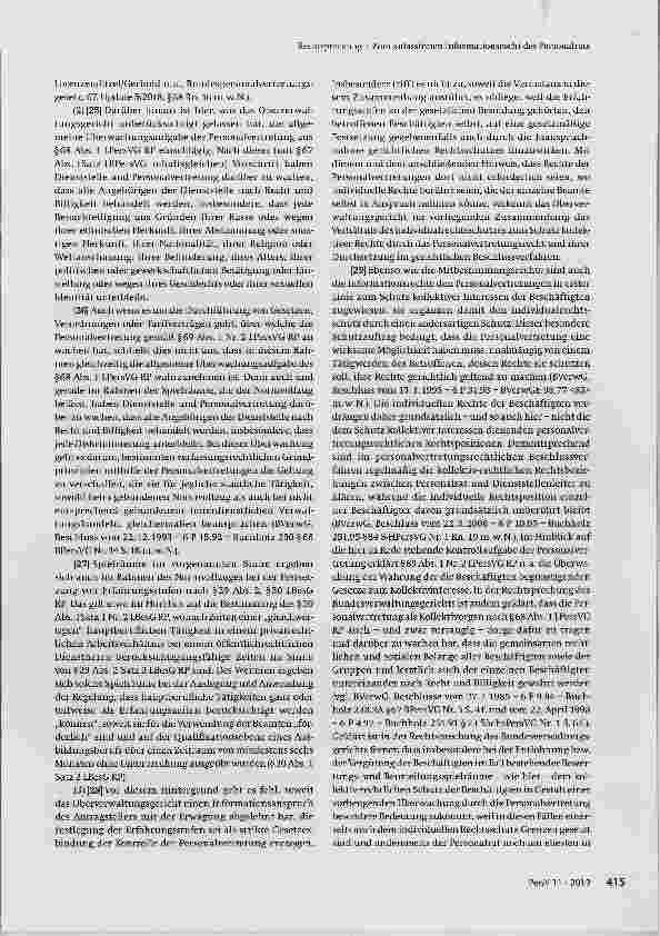 Vorschauseite 4: Zum anlassfreien Informationsrecht des Personalrats