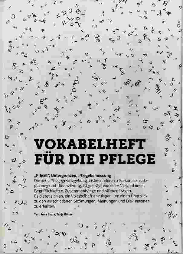 Vorschauseite 1: VOKABELHEFT FÜR DIE PFLEGE