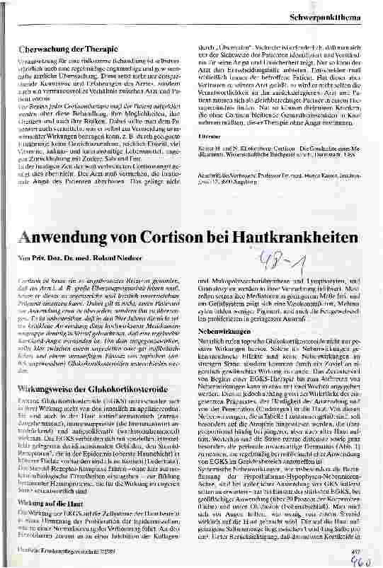 Vorschauseite 3: Cortison - eine Geschichte von Glanz und Elend