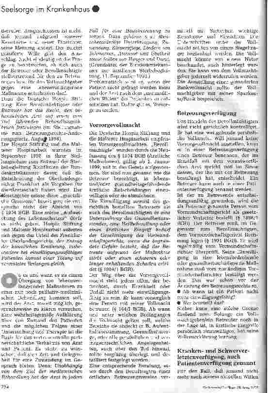 Vorschauseite 3: Neues zu Krankenund Schwerverletztenverfügung