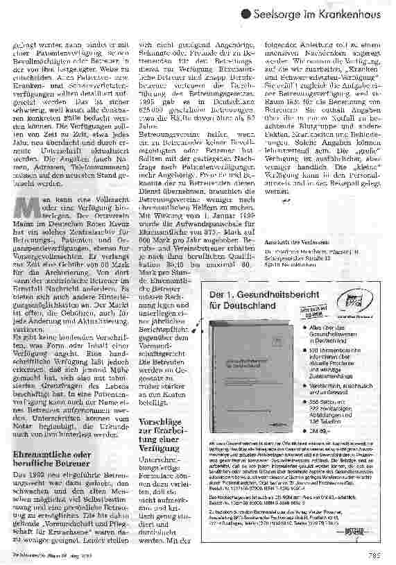 Vorschauseite 4: Neues zu Krankenund Schwerverletztenverfügung