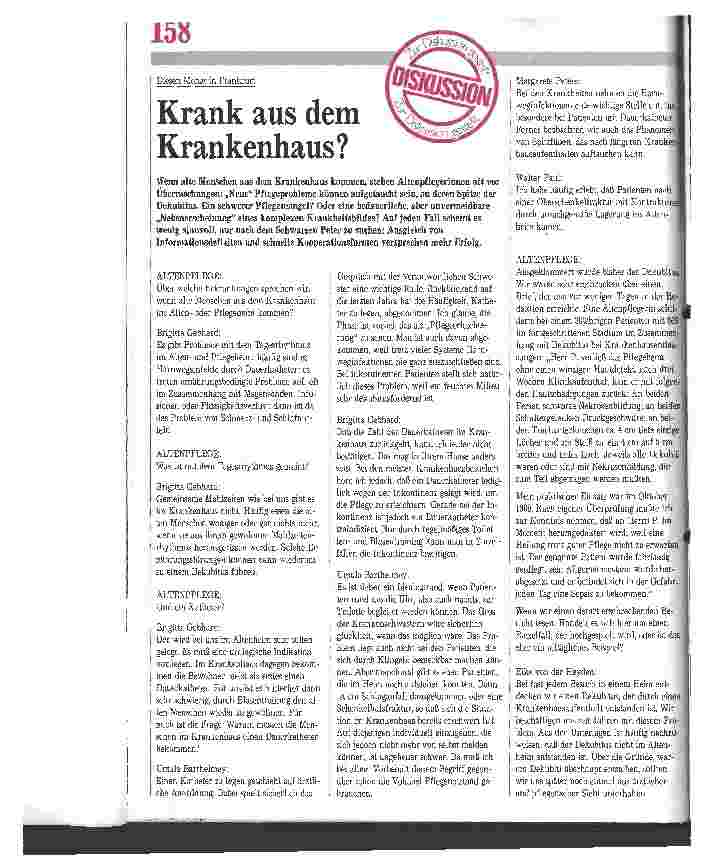 Vorschauseite 1: Diesen Monat in Frankfurt: Krank aus dem Krankenhaus