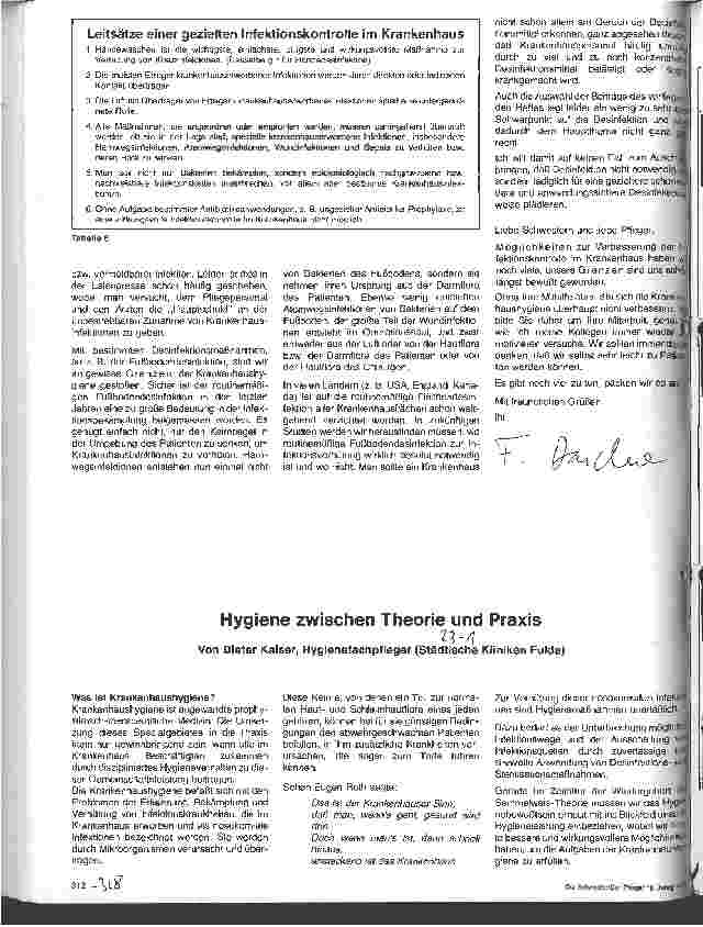 Vorschauseite 1: Hygiene zwischen Theorie und Praxis