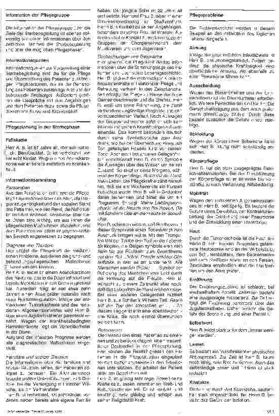 Vorschauseite 2: Begleitung eines Patienten im Sterbeprozeß
