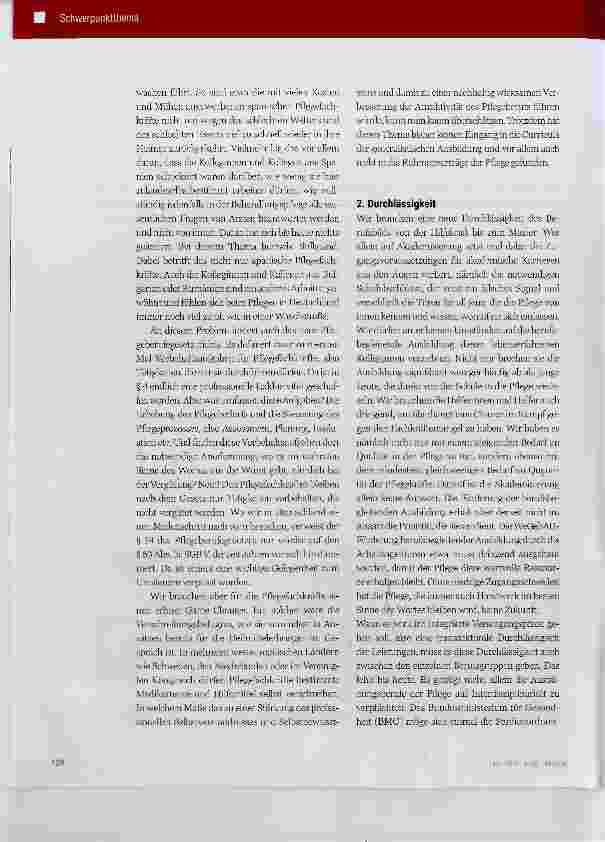 Vorschauseite 2: Fünf Punkte für eine Reform der Pflege