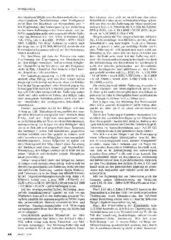 Vorschauseite 3: Keine Rücknahmeverlangen gegen einzelne Personalratsmitglieder
