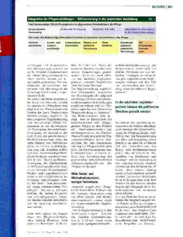 Vorschauseite 2: Pflegeausbildung in Bewegung
