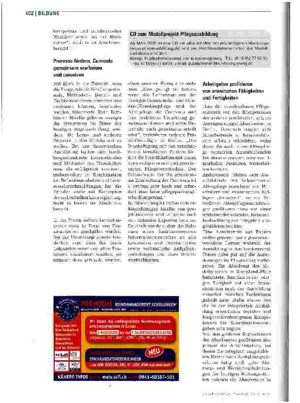 Vorschauseite 3: Pflegeausbildung in Bewegung