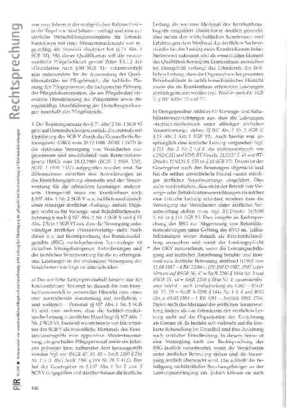Vorschauseite 4: Personalunion von verantwortlicher Pflegekraft und Heimleitung nicht zulässig bei Übertragung der pflegerischen Verantwortung auf Wohnbereichsleitungen
