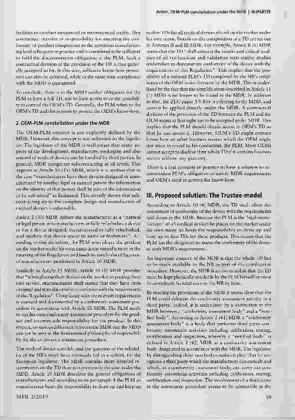 Vorschauseite 3: OEM-PLM constellation under the MDR