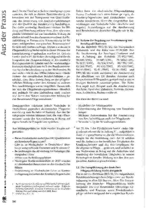 Vorschauseite 5: Pflegeaufgabenprofile in Europa versus Entwicklungen in der Bundesrepublik Deutschland