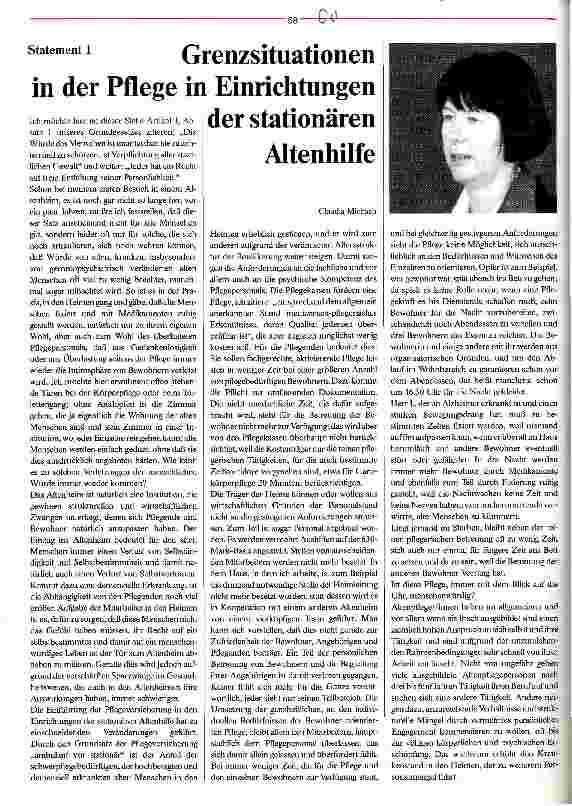 Vorschauseite 1: Grenzsituationen in der Pflege