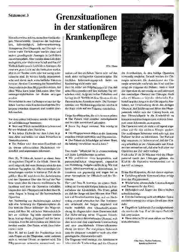 Vorschauseite 3: Grenzsituationen in der Pflege