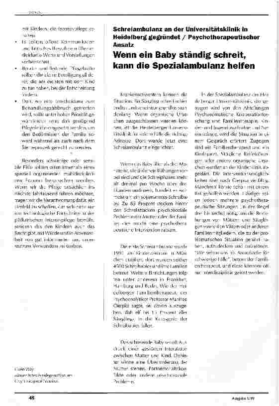 Vorschauseite 6: Behandlungsabbruch auf einer pädiatrischen Intensivpflegestation Eine Herausforderung an das multidisziplinäre Team