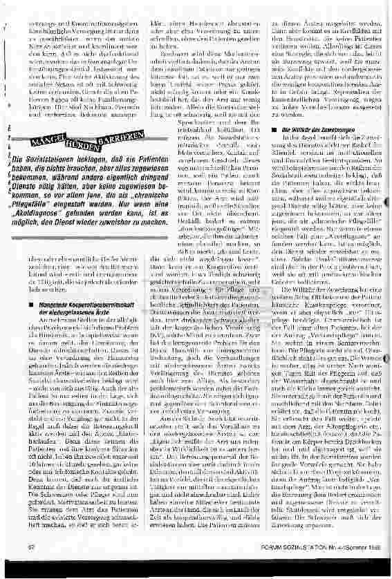 Vorschauseite 4: Mängel - Hürden - Barrieren Ausschnitte aus einer Fallstudie über die Versorgung