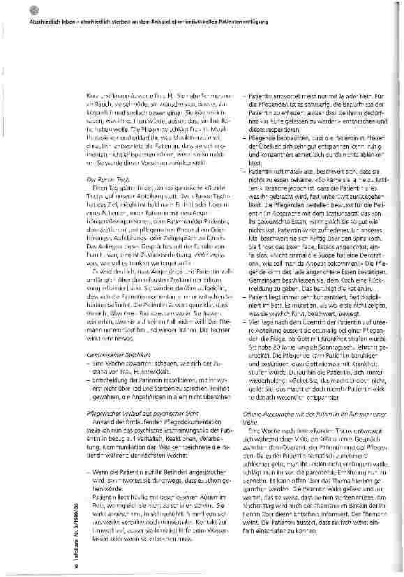 Vorschauseite 2: Abschiedlich leben - abschiedlich sterben an dem Beispiel einer individuellen Patientenverfügung