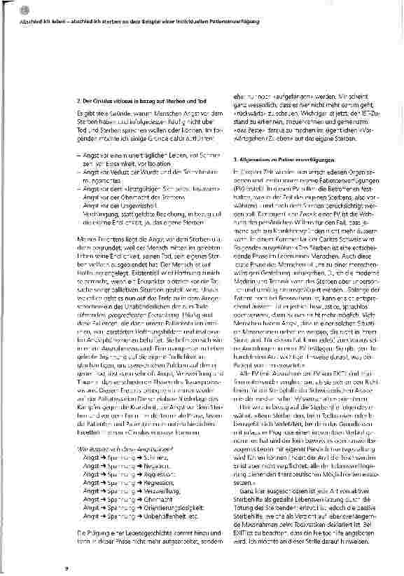 Vorschauseite 3: Abschiedlich leben - abschiedlich sterben an dem Beispiel einer individuellen Patientenverfügung
