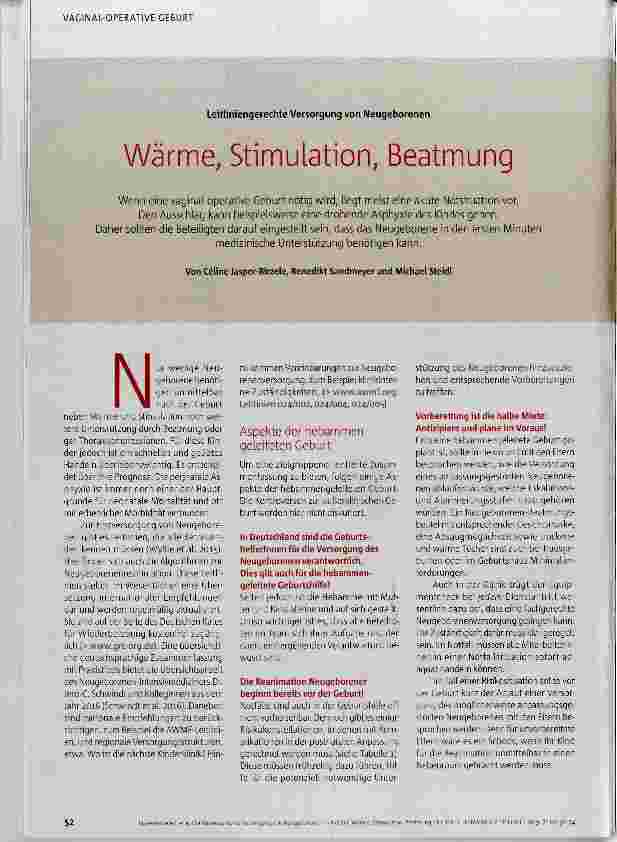 Vorschauseite 1: Wärme, Stimulation, Beatmung