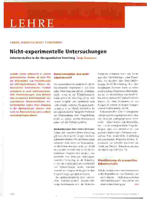 Vorschauseite 1: Nicht-experimentelle Untersuchungen