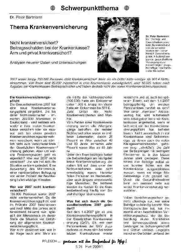 Vorschauseite 1: Thema Krankenversicherung