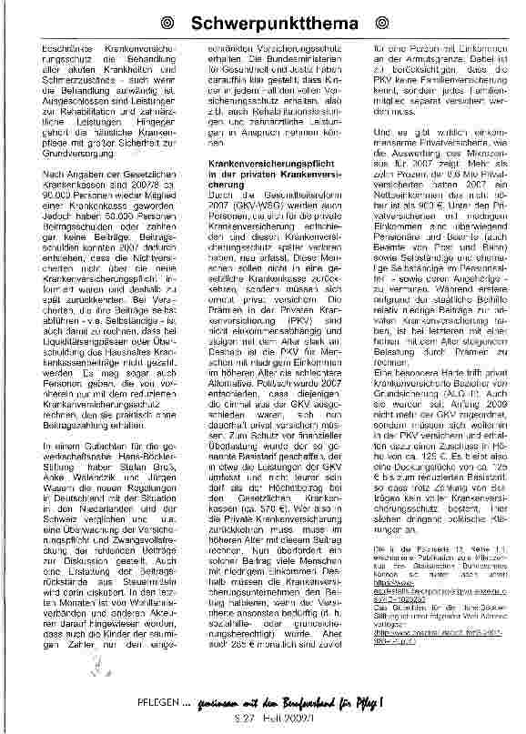 Vorschauseite 2: Thema Krankenversicherung