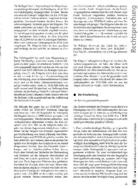 Vorschauseite 4: Sachverhaltsaufklärung vor Ausspruch einer Verdachtskündigung