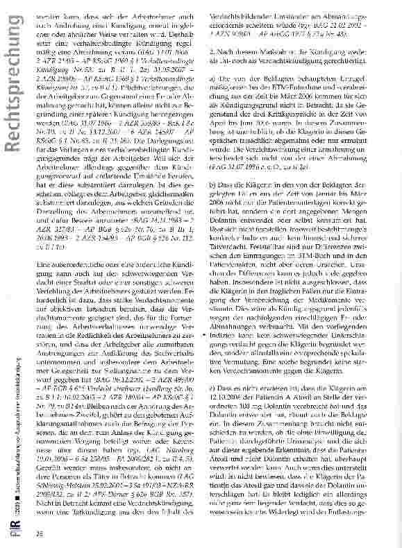 Vorschauseite 5: Sachverhaltsaufklärung vor Ausspruch einer Verdachtskündigung