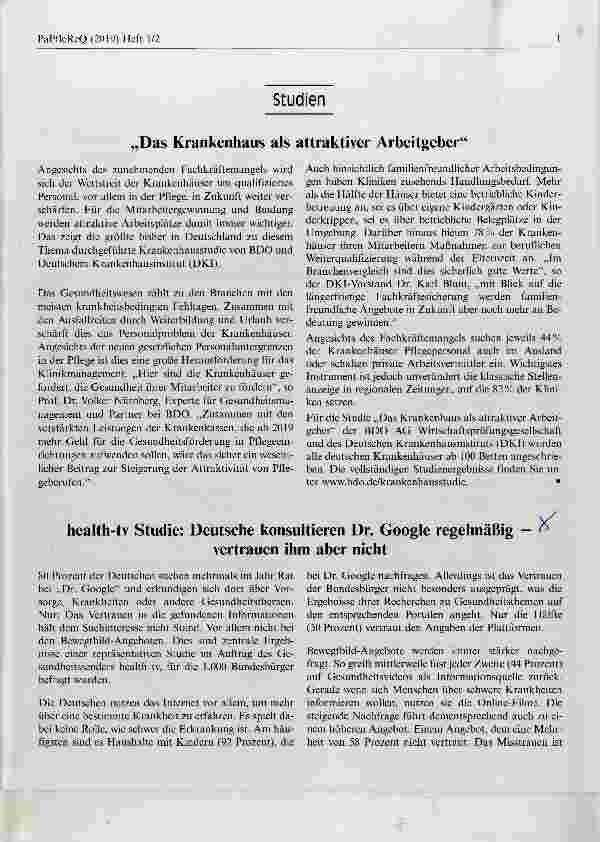 Vorschauseite 1: health-tv Studie: Deutsche konsultieren Dr. Google regelmäßigvertrauen ihm aber nicht