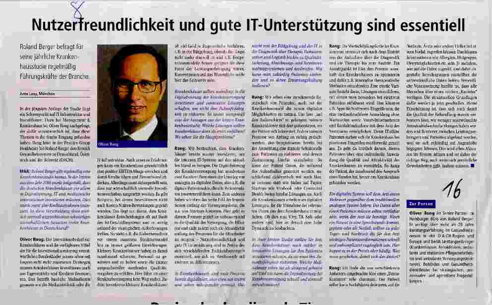 Vorschauseite 1: Nutzertreundiichkeít und gute IT-Unterstützung sind essentiell