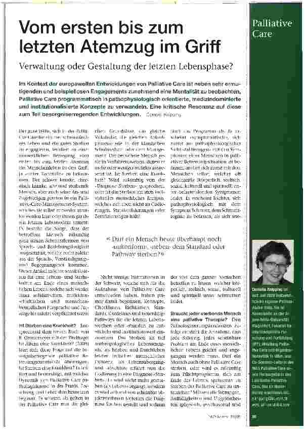Vorschauseite 1: Vom ersten bis zum letzten Atemzug im Griff