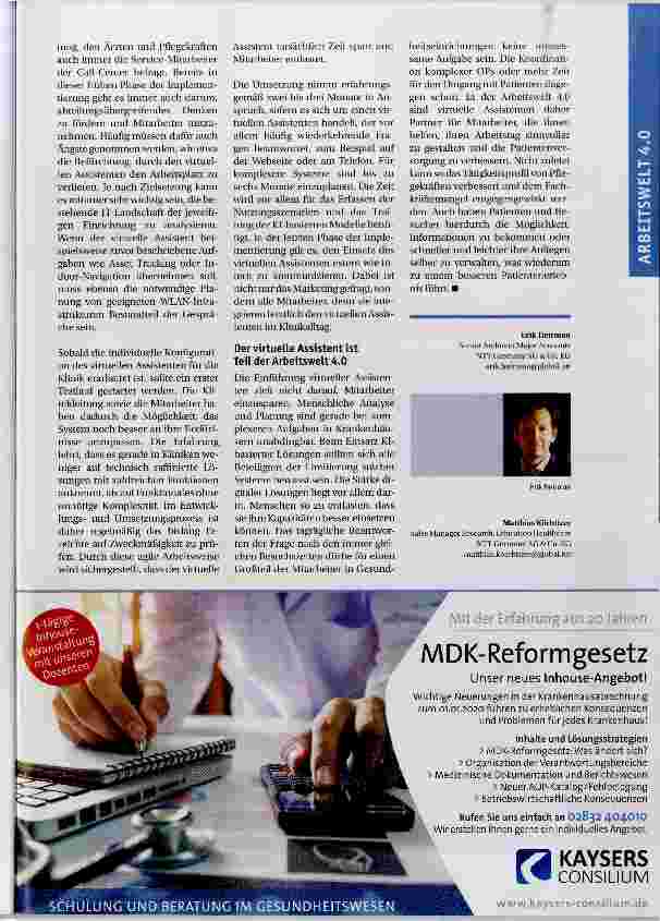 Vorschauseite 3: Virtuelle Assistenten entlasten das Personal