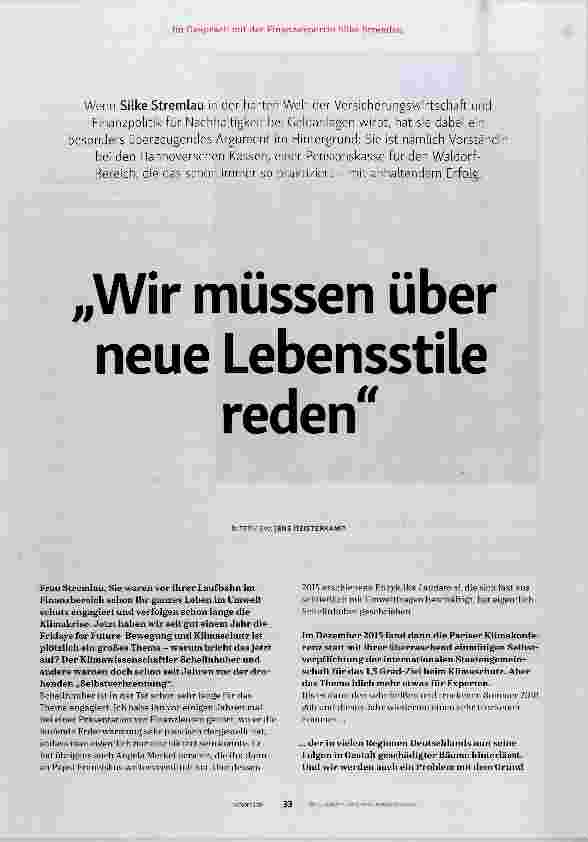 Vorschauseite 2: Wir müssen über neue Lebensstile reden