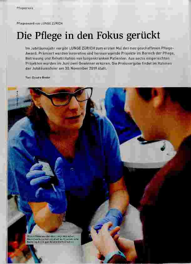 Vorschauseite 1: Die Pflege in den Fokus gerückt