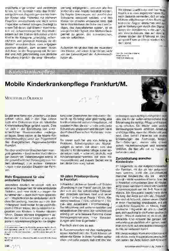 Vorschauseite 1: Mobile Kinderkrankenpflege Frankfurt/M.