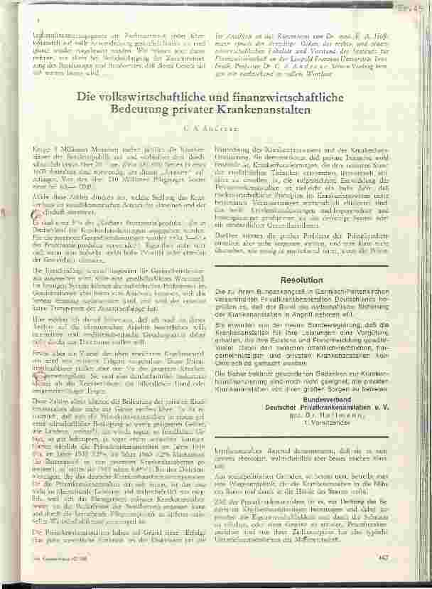 Vorschauseite 1: Die volkswirtschaftliche und finanzwirtschaftliche Bedeutung privater Krankenanstalten