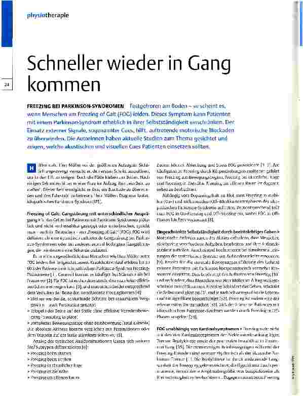 Vorschauseite 1: Schneller wieder in Gang kommen