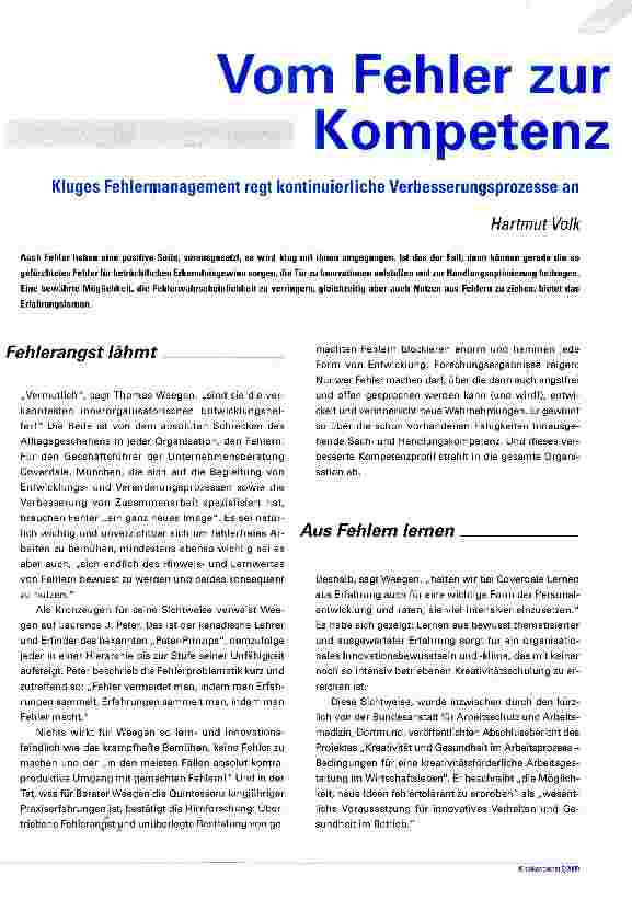 Vorschauseite 1: Vom Fehler zur Kompetenz