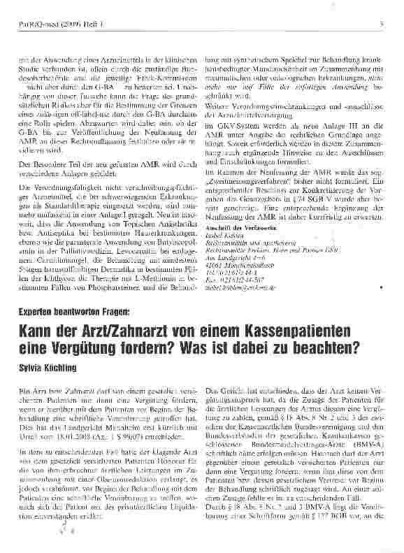 Vorschauseite 3: Wesentliche Neuerungen der Arzneimittel-Richtlinien durch deren Neufassung
