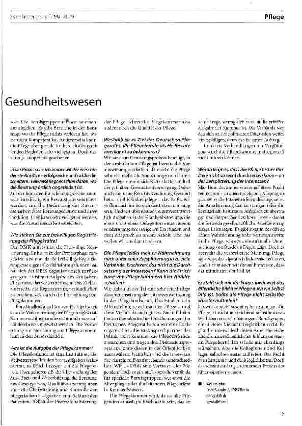 Vorschauseite 2: Nachdenken über die Neuverteilung der Aufgaben im Gesundheitswesen