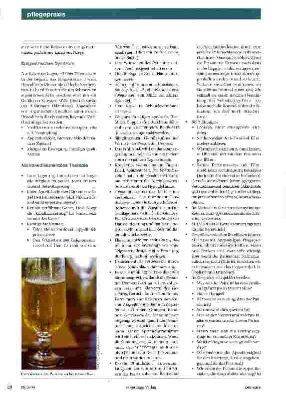 Vorschauseite 3: Appetitlosigkeit und Mangelernährung