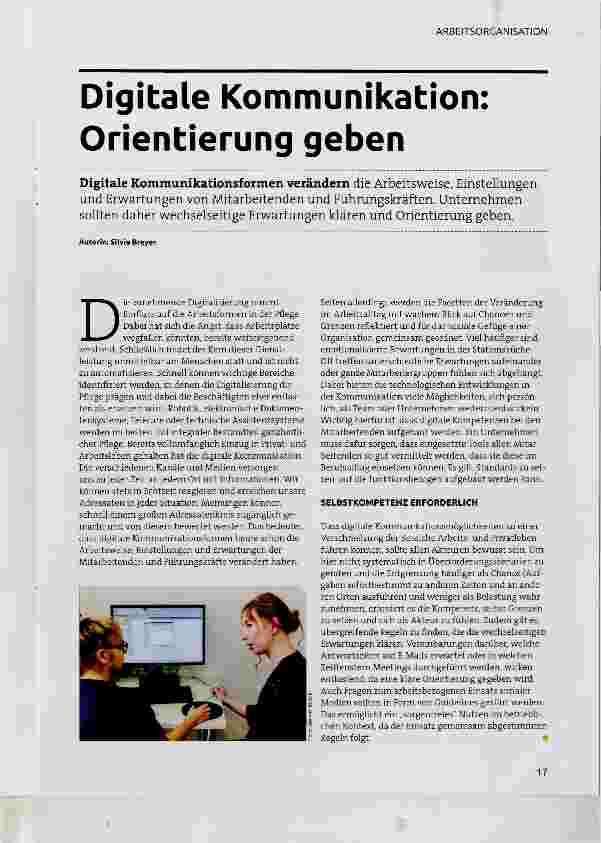 Vorschauseite 1: Digitale Kommunikation: Orientierung geben