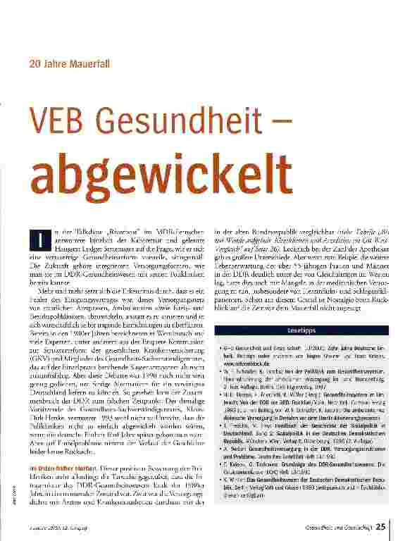 Vorschauseite 2: VEB Gesundheit - abgewickelt
