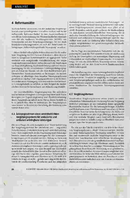 Vorschauseite 4: Die Weiterentwicklung der Vergütung der ambulanten ärztlichen Versorgung