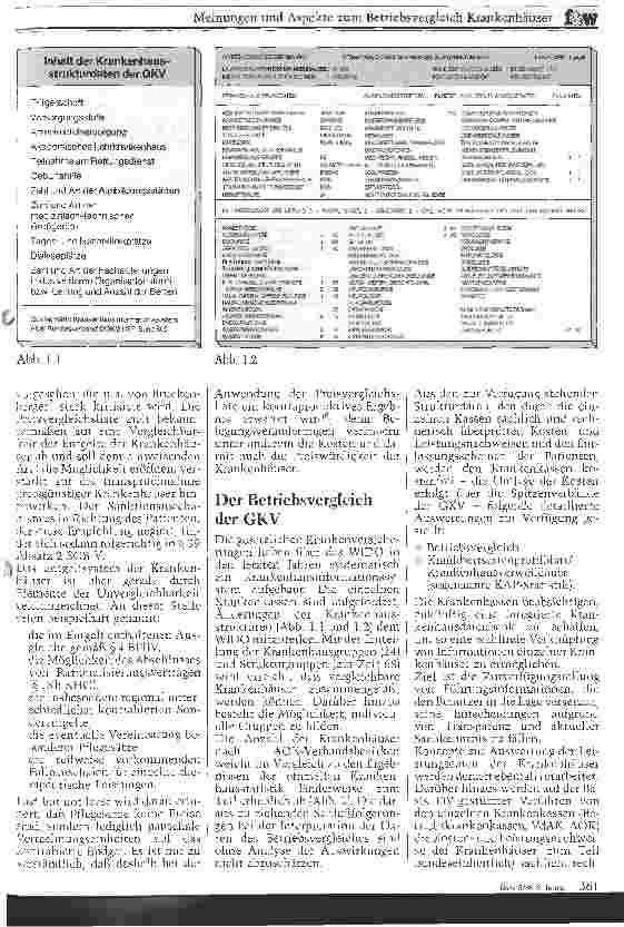 Vorschauseite 2: Meinungen und Aspekte zum Betriebsvergleich Krankenhäuser Vergleichbarkeit der Krankenhäuser in der BRD